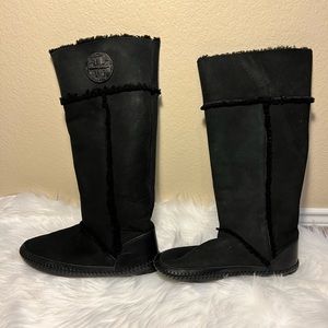 Tory Burch tall shearling boot size 10